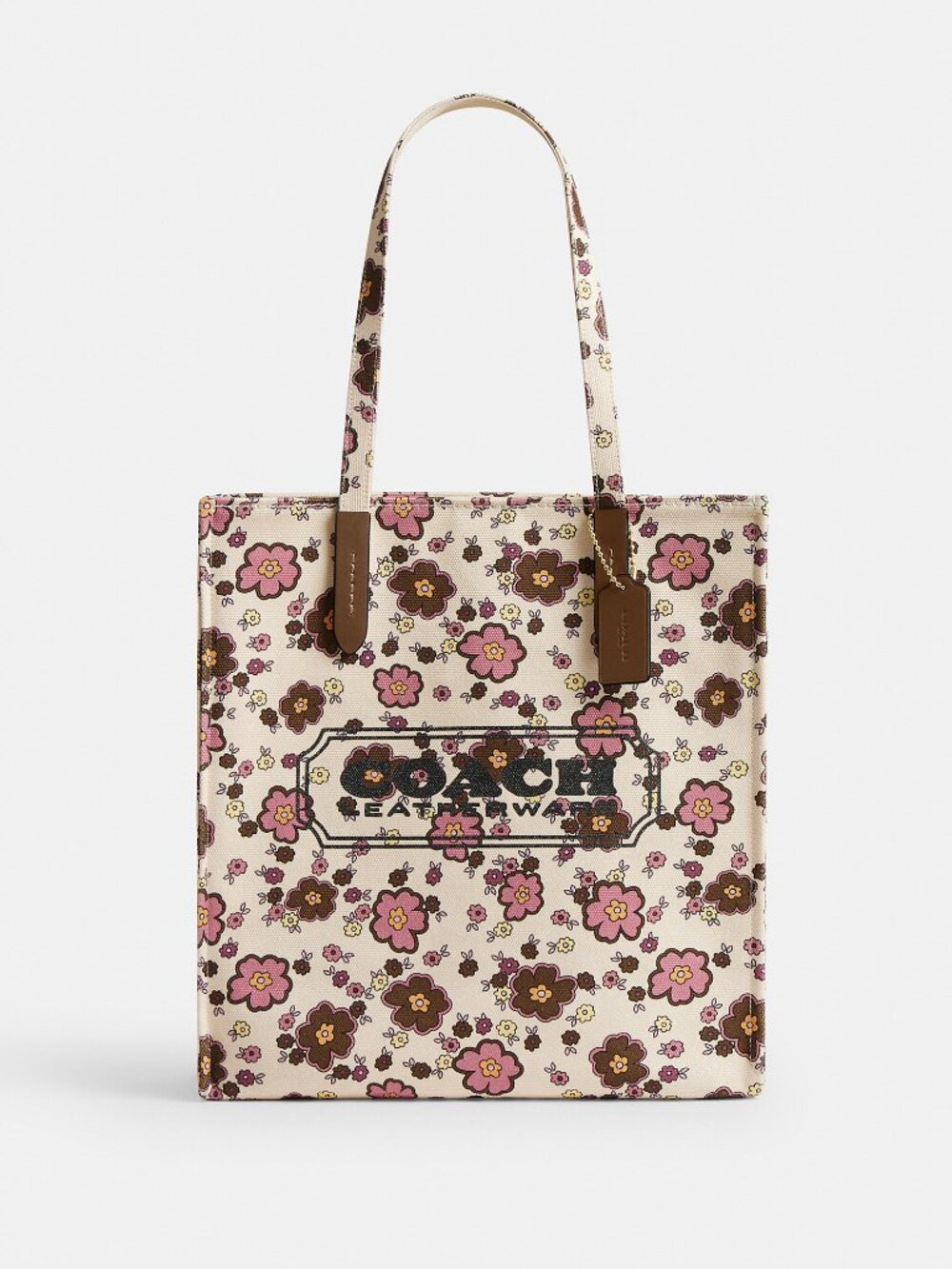 Coach Outlet Canvas Tote Bag With Floral Print